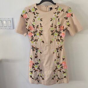 Topshop Embroidered dress